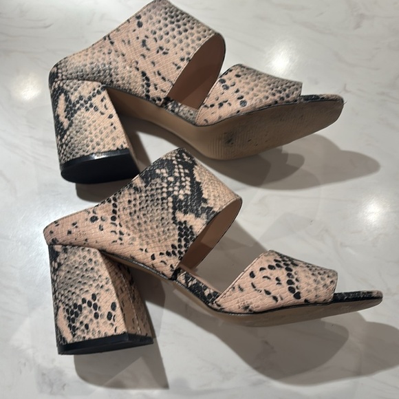 Madden Girl Black and Tan Snake Print Mules — Candiice - Picture 3 of 6